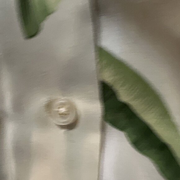 Silk Club Collection blouse Tropical 100% Silk Button Down Top XL - Picture 6 of 7